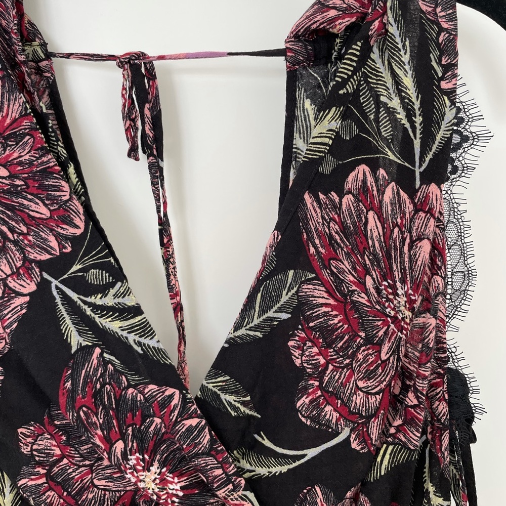 Black and purple floral dress